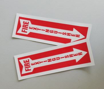 fire extinguisher warning decal