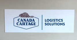 custom lobby sign for canada cartage