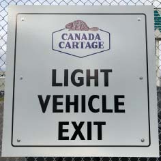 custom vehicle exit sign