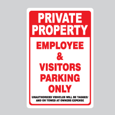 private property sign for sale