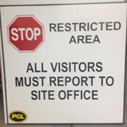 Restricted Area Sign