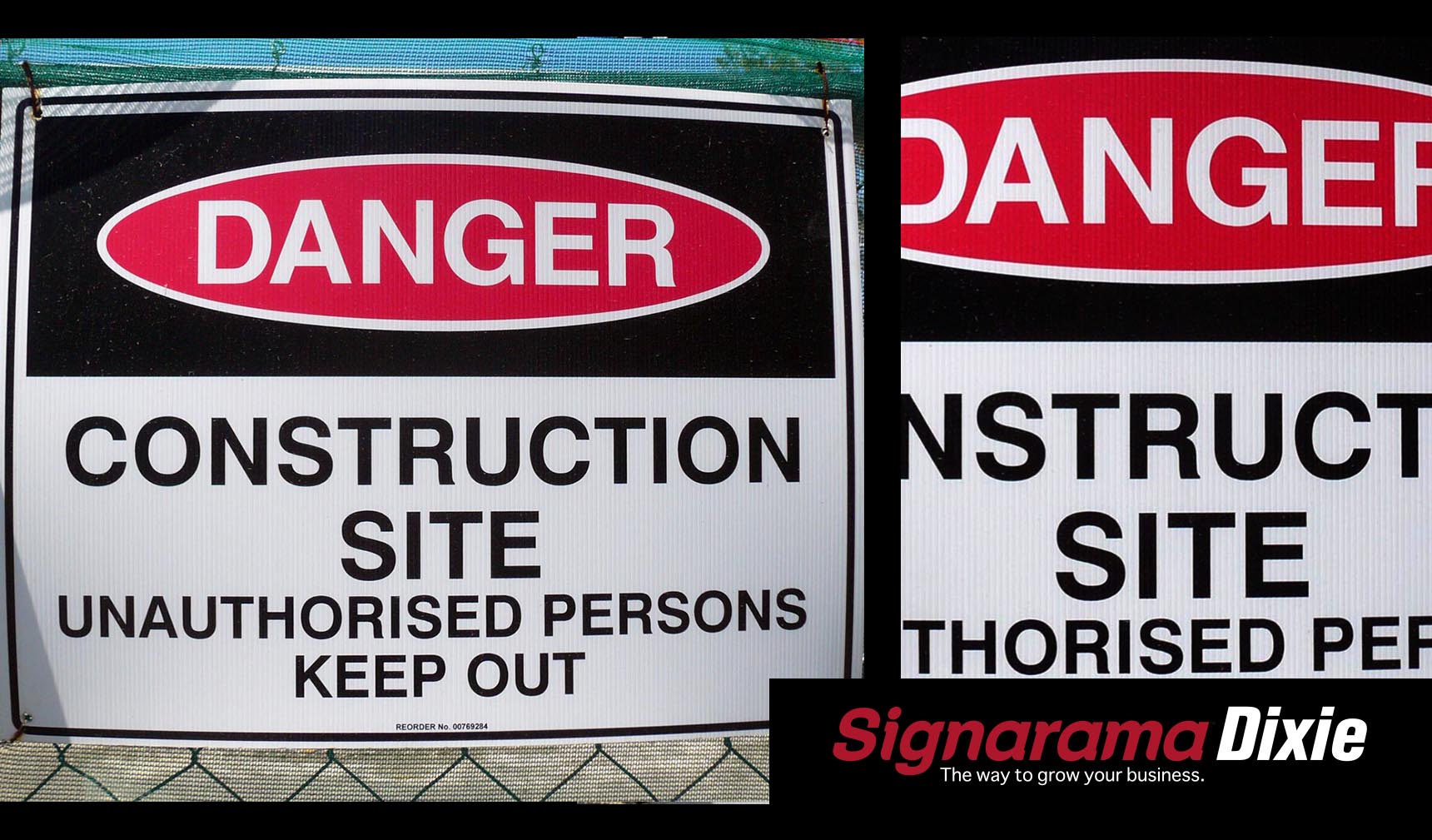 Construction Site Sign, Signarama Dixie