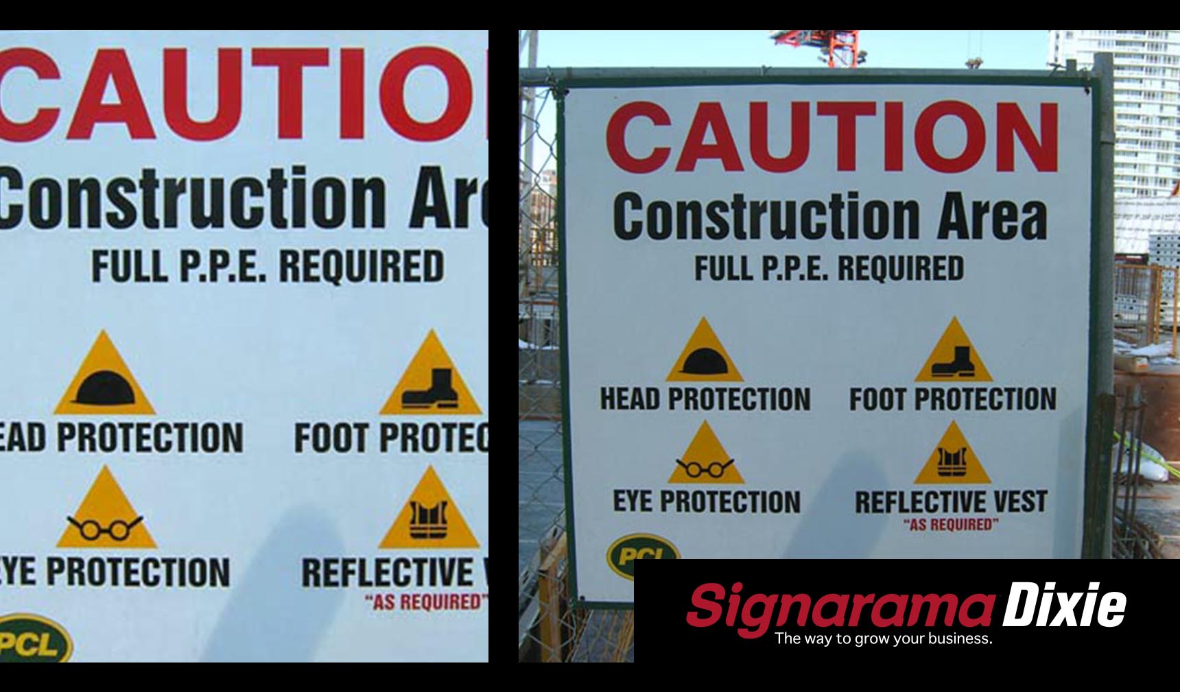 Caution Construction Area Sign