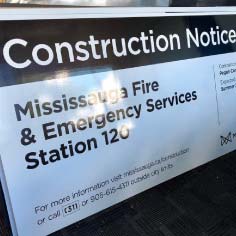 Construction Sign Mississuaga