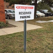 reserved parking sign